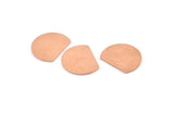 Semi Circle Blank, 10 Raw Copper Half Moon Blanks (18x14x0.90mm) M973