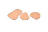 Semi Circle Blank, 10 Raw Copper Half Moon Blanks (18x14x0.90mm) M973