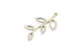 Silver Leaf Charm, 12 Antique Silver Plated Brass Leaf Charms With 1 Loop, Findings (35x19x0.50mm) A1386 Q0704