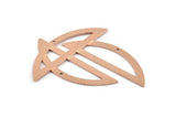 Semi Circle Blank, 6 Raw Copper Half Moon Charms With 1 Hole, Stamping Blanks (51x15x0.70mm) M895