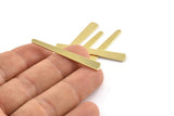 Brass Stick Blank, 24 Raw Brass Stick Stamping Blanks, Brass Blanks (43x6x3x0.80mm) M1001