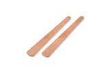 Copper Stick Blank, 12 Raw Copper Stick Stamping Blanks, Brass Blanks (43x6x3x0.80mm) M1017