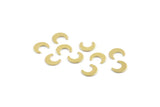 Brass Moon Blank, 250 Raw Brass Tiny Crescent Moon Blanks (7x6x0.60mm) M1058