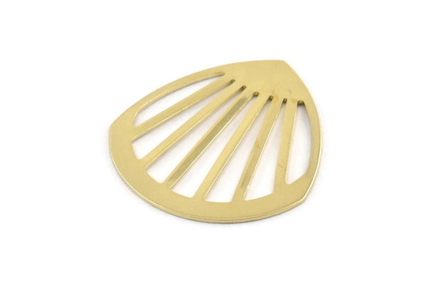 Brass Drop Blank, 2 Raw Brass Drop Blanks, Findings (36x33x0.80mm) M840