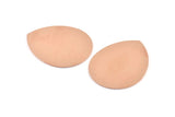 Copper Drop Blank, 2 Raw Copper Drop Blanks, Findings (45x36x0.80mm) M1014