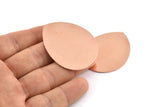 Copper Drop Blank, 2 Raw Copper Drop Blanks, Findings (45x36x0.80mm) M1014