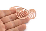 Copper Drop Blank, 2 Raw Copper Drop Blanks, Findings (36x33x0.80mm) M1026