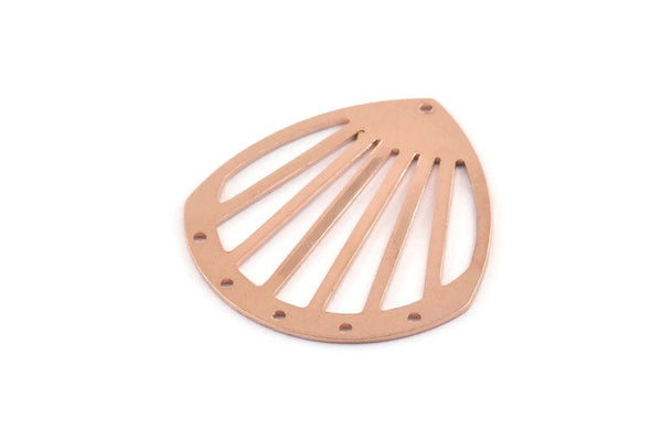 Bakır Damla Tılsımı, 6 Delikli 2 Ham Bakır Damla Tılsımı, Bulgular (36x33x0,80 mm) M1032