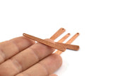 Bakır Kolye Çubuğu, 2 Delikli 12 Dokulu Ham Bakır Çubuk Tılsımı (43x6x3x0,80 mm) M1025