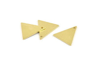 Pirinç Üçgen Tılsım, 1 Delikli 6 Ham Pirinç Üçgen Tılsım (19x18x1mm) M01101