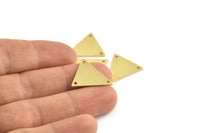 Pirinç Üçgen Tılsım, 3 Delikli 6 Ham Pirinç Üçgen Tılsım (19x18x1mm) M01104