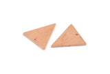 Bakır Üçgen Tılsımı, 1 Delikli 4 Ham Bakır Üçgen Tılsımı (19x18x1mm) M1075