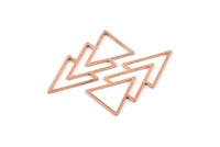 Copper Triangle Blank, 4 Raw Copper Triangle Blanks (47x21x1mm) M01125