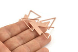 Copper Triangle Blank, 4 Raw Copper Triangle Blanks (47x21x1mm) M1080