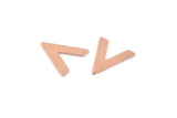 Copper V Shape, 24 Raw Copper V Shaped Blanks (19x18x1mm) M1095