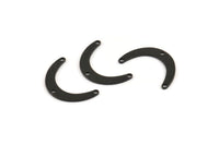 Siyah Bumerang Tılsımı, 3 Delikli 24 Oksitlenmiş Siyah Pirinç Bumerang Bağlantı Parçası, Bağlantı Parçaları (20x13x4x0,80 mm) D1385 S1206