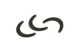 Siyah Bumerang Tılsımı, 3 Delikli 24 Oksitlenmiş Siyah Pirinç Bumerang Bağlantı Parçası, Bağlantı Parçaları (20x13x4x0,80 mm) D1385 S1206