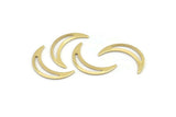 Brass Moon Blank, 24 Raw Brass Crescent Moon Blanks, Stamping Blanks (22x5x0.80mm) M01186
