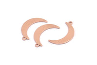 Bakır Ay Tılsımı, 1 Döngü Damgalama Boşluğuyla 24 Ham Bakır Hilal Ay Tılsımı (25x5x0,80 mm) M01193
