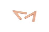 Copper V Shape, 24 Raw Copper V Shaped Blanks (19x15x1mm) M01209