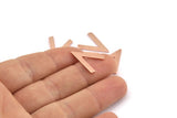 Copper V Shape, 24 Raw Copper V Shaped Blanks (19x15x1mm) M01209