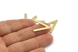 Brass V Shape, 24 Raw Brass V Shaped Blanks (23x19x1mm) M01215