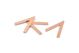 Copper V Shape, 12 Raw Copper V Shaped Blanks (23x19x1mm) M01210