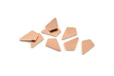 Copper Triangle Blank, 24 Raw Copper Diamond Blanks (12x8x1mm) M01198
