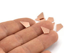 Copper Triangle Blank, 24 Raw Copper Diamond Blanks (12x8x1mm) M01198
