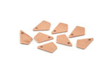 Bakır Üçgen Tılsım, 1 Delikli 24 Ham Bakır Elmas Tılsım (12x8x1mm) M01199