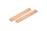 Copper Rectangle Bar, 10 Raw Copper Stamping Blanks With 2 Holes, Necklace Bar (41x6x0.80mm) M523