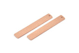 Copper Rectangle Bar, 10 Raw Copper Stamping Blanks With 1 Hole, Necklace Bar (41x6x0.80mm) M525
