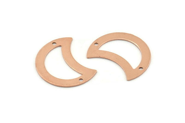 Bakır Ay Tılsımı, 2 Delikli 10 Ham Bakır Ay Tılsımı, Boşluklar, Bulgular (25x15x0,70 mm) M764