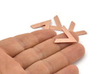 Copper V Shape, 12 Raw Copper V Shaped Blanks (22x18x1mm) M01267