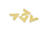 Brass V Shape, 24 Raw Brass V Shaped Blanks (15x13x1mm) M01239