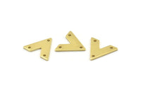 Pirinç V Şeklinde, 3 Delikli 24 Ham Pirinç V Şeklinde Tılsım (15x13x1mm) M01242