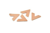 Copper V Shape, 24 Raw Copper V Shaped Blanks (15x13x1mm) M01271