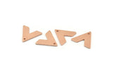 Copper V Shape, 24 Raw Copper V Shaped Charms With 1 Hole (15x13x1mm) M01272
