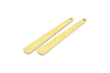 Brass Necklace Bar, 24 Raw Brass Textured Bar Charms With 1 Hole, Earrings, Pendants (43x6x0.80mm) D0795