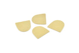 Brass D Shape,  24 Raw Brass D Shape Blanks, Stampimg Blanks, Brass Blanks (16x17x0.50mm) M1041