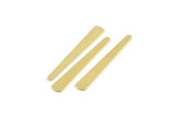Brass Stick Blank, 24 Raw Brass Stick Stamping Blanks, Brass Blanks (43x6x3x0.80mm) M1001