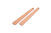 Bakır Kolye Çubuğu, 1 Delikli 12 Dokulu Ham Bakır Çubuk Tılsımı (43x6x3x0,80 mm) M1022