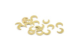 Brass Moon Blank, 250 Raw Brass Tiny Crescent Moon Blanks (7x6x0.60mm) M1058