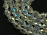 Clear  AB Glass 8x6 mm Barrel Faceted Beads 15 PCS - G108