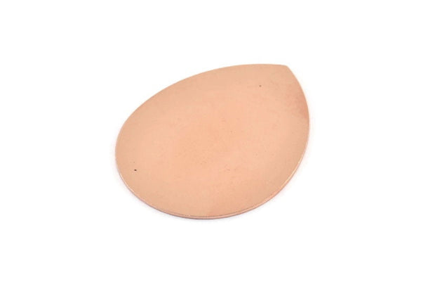 Copper Drop Blank, 2 Raw Copper Drop Blanks, Findings (45x36x0.80mm) M1014