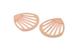 Copper Drop Blank, 2 Raw Copper Drop Blanks, Findings (36x33x0.80mm) M1026