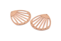 Bakır Damla Tılsımı, 6 Delikli 2 Ham Bakır Damla Tılsımı, Bulgular (36x33x0,80 mm) M1032