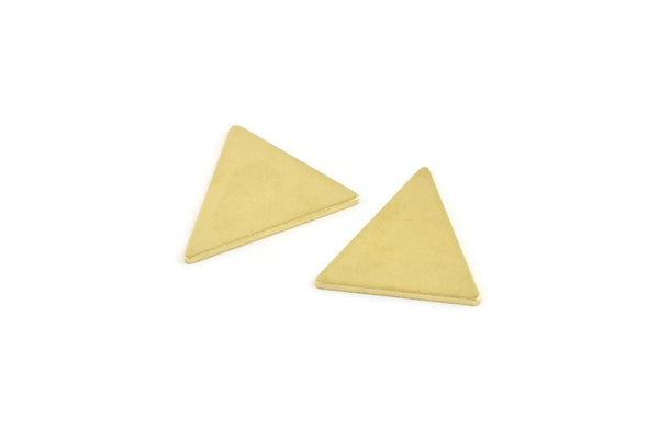 Brass Triangle Blank, 6 Raw Brass Triangle Stamping Blanks (19x18x1mm) M1099
