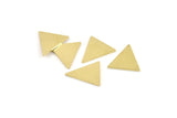 Brass Triangle Blank, 6 Raw Brass Triangle Stamping Blanks (19x18x1mm) M1099