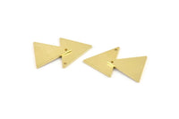 Pirinç Üçgen Tılsım, 1 Delikli 6 Ham Pirinç Üçgen Tılsım (19x18x1mm) M01101